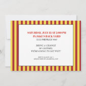 Invitation Camion jaune rouge photo de l'enfant 2e anniversai (Dos)