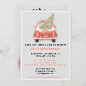 Invitation Camion Joyeux Noël Brunch Diner Blush (Devant / Derrière)