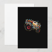 Invitation Camion monstre avec lumières de Noël (Devant / Derrière)