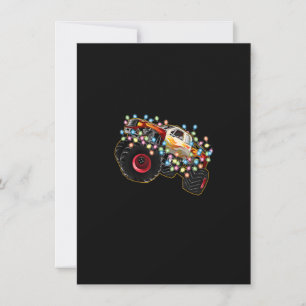 Invitation Camion monstre avec lumières de Noël