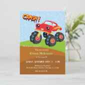 Invitation Camion monstre coloré (Debout devant)