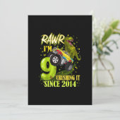 Invitation Camion Monstre Dinosaure Trex 9 Ans 9e Anniversair (Debout devant)