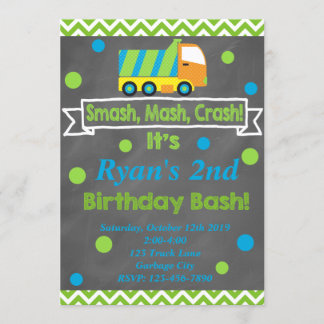 Invitation Camion poubelle