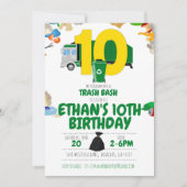 Invitation Camion-poubelle Anniversaire Camion-poubelle 10e a (Devant)