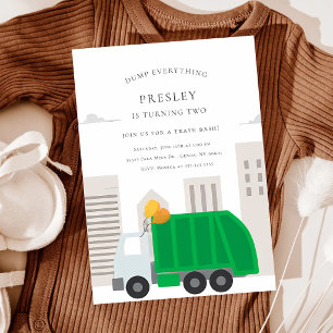 Invitation Camion Poubelle Assourdi 3e Anniversaire