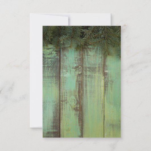 Invitation Camion rose Pine Trees, Lumières Bois Noël (Dos)