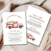 Camion rose Sweet Petit Citrouille Baby shower fil
