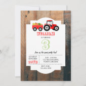 Invitation Camion rouge Camion de production Anniversaire (Devant)