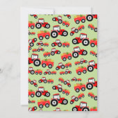 Invitation Camion rouge Camion de production Anniversaire (Dos)