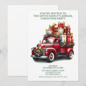 Invitation Camion Rouge Présente la Fête Verte (Devant / Derrière)