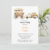 Invitation Camion vintage avec Citrouille Brunch & Bubbly (Debout devant)