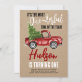 Invitation Camion vintage Nouvel Anniversaire (Devant)