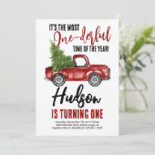 Invitation Camion vintage Nouvel Anniversaire (Debout devant)