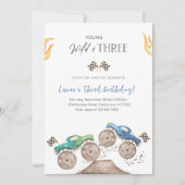 Invitation Camion Young, Wild & Three Monster 3e anniversaire (Devant)