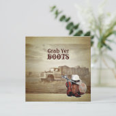 Invitation Camionnette de Ferme Rustique Mariage Western Camp (Debout devant)