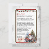 Invitation Camionnette Rouge Rustique Lettre du Père Noël à l (Devant)