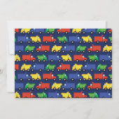 Invitation Camions Baby shower Camion Camion Garçon (Dos)