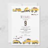 Invitation Camions de construction Camions de construction Jo (Devant)