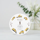 Invitation Camions de construction Cicle de construction Anni (Debout devant)