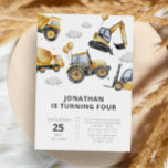 Invitation Camions de construction n'importe quel Anniversair<br><div class="desc">Camions de construction chaque année Invitation Anniversaire de enfant</div>
