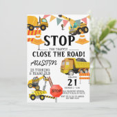 Invitation Camions de construction | Parti Anniversaire de en (Debout devant)