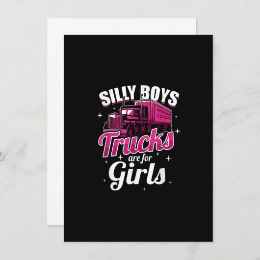 Invitation Camions de garçons idiots sont pour les femmes con (Devant / Derrière)