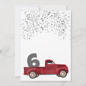 Invitation Camions de ramassage Véhicules mignons Anniversair (Dos)