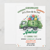 Invitation Camions modernes personnels pour enfants pour leur (Devant / Derrière)