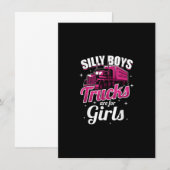 Invitation Camions pour les filles Camionneur Femmes (Devant / Derrière)