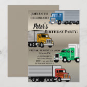 Invitation Camions semi-remorques (Devant / Derrière)