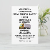 Invitation Camions semi-remorques Fête de chauffeur routier (Debout devant)