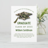 Invitation Camo Army Hunting Graduation Party (Debout devant)