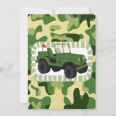 Invitation Camo Army Military Boys fête d'anniversaire (Dos)
