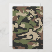 Invitation Camo Baby shower Camouflage Pays Chasseur (Dos)