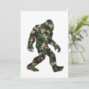 Invitation Camo Bigfoot Sasquatch