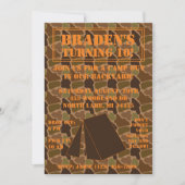 Invitation Camo Camouflage Jardin Campout Anniversaire Invita (Devant)