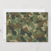 Invitation Camo de fête d'anniversaire des militaires de l'ar (Dos)