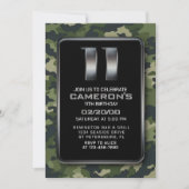 Invitation Camo de l'armée de chasse 11e anniversaire (Devant)