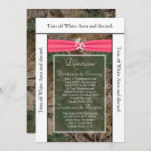 Invitation Camo de navigation rose 3,5x6 (Devant / Derrière)