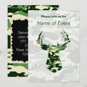 Invitation Camo Deer (Devant / Derrière)