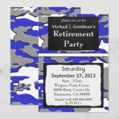 Invitation camo du bleu 3d (Devant / Derrière)