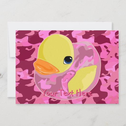 Invitation Camo Ducky rose (Devant)