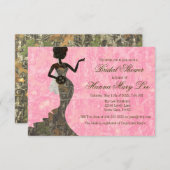 Invitation Camo Elegant Rose Bridal Shower (Devant / Derrière)