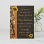 Invitation Camo et tournesols (Debout devant)