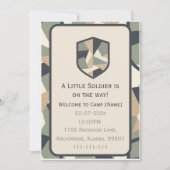 Invitation Camo Militaire Géométrique Moderne (Devant)