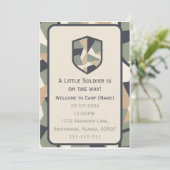 Invitation Camo Militaire Géométrique Moderne (Debout devant)