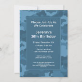 Invitation Camo Militaire Thème Anniversaire (Devant)