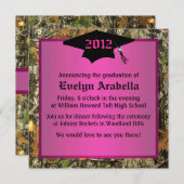 Invitation Camo rose de la fillette (Devant / Derrière)