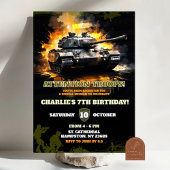 Invitation Camoflauge de char de combat