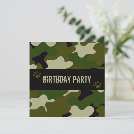 Invitation Camouflage (Debout devant)